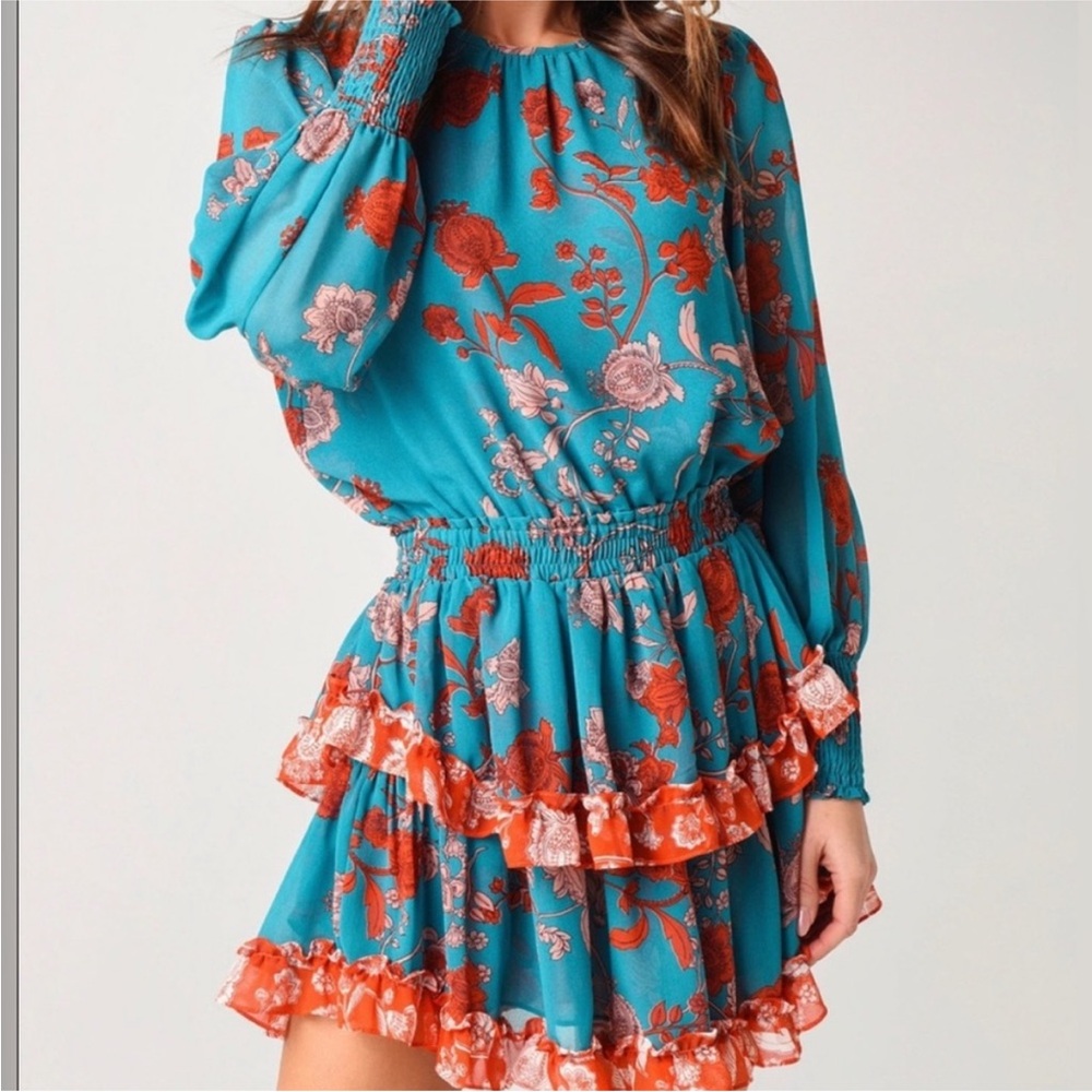 Misa long sleeve floral dress